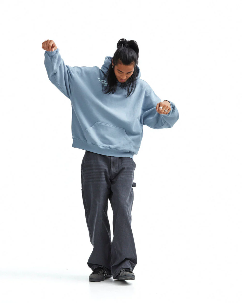 4THE WORLD HOODIE SHADY BLUE - Image 6