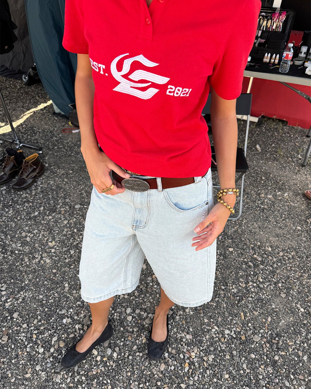 5th AURA SLIM POLO RED - Image 5