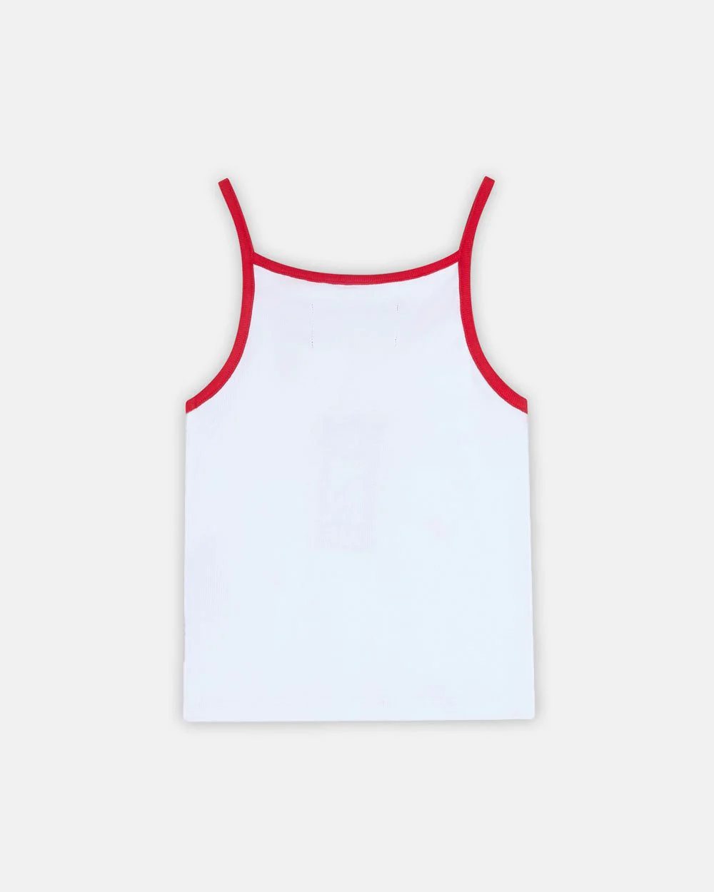 CURLY COLD STRASS TOP WHITE AND RED - Image 4