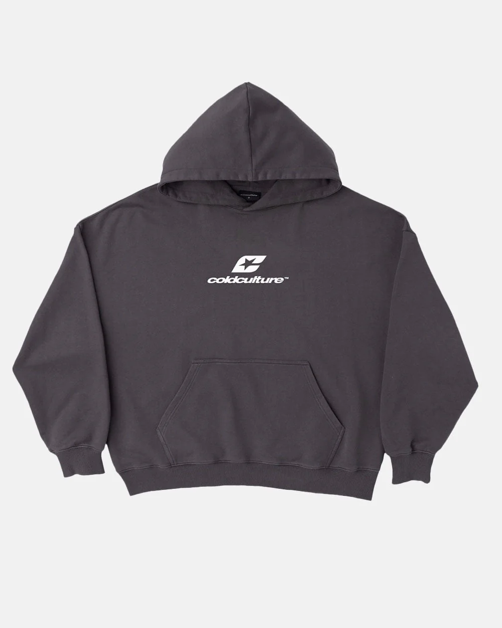CURVED HOODIE HEAVY GREY - Image 3