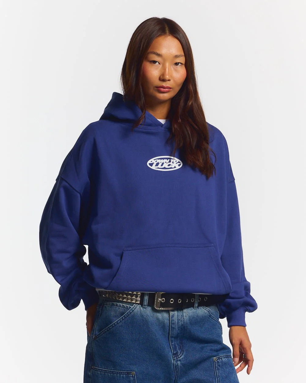 DOWN TO LUCK HOODIE BRIGHT BLUE - Image 6