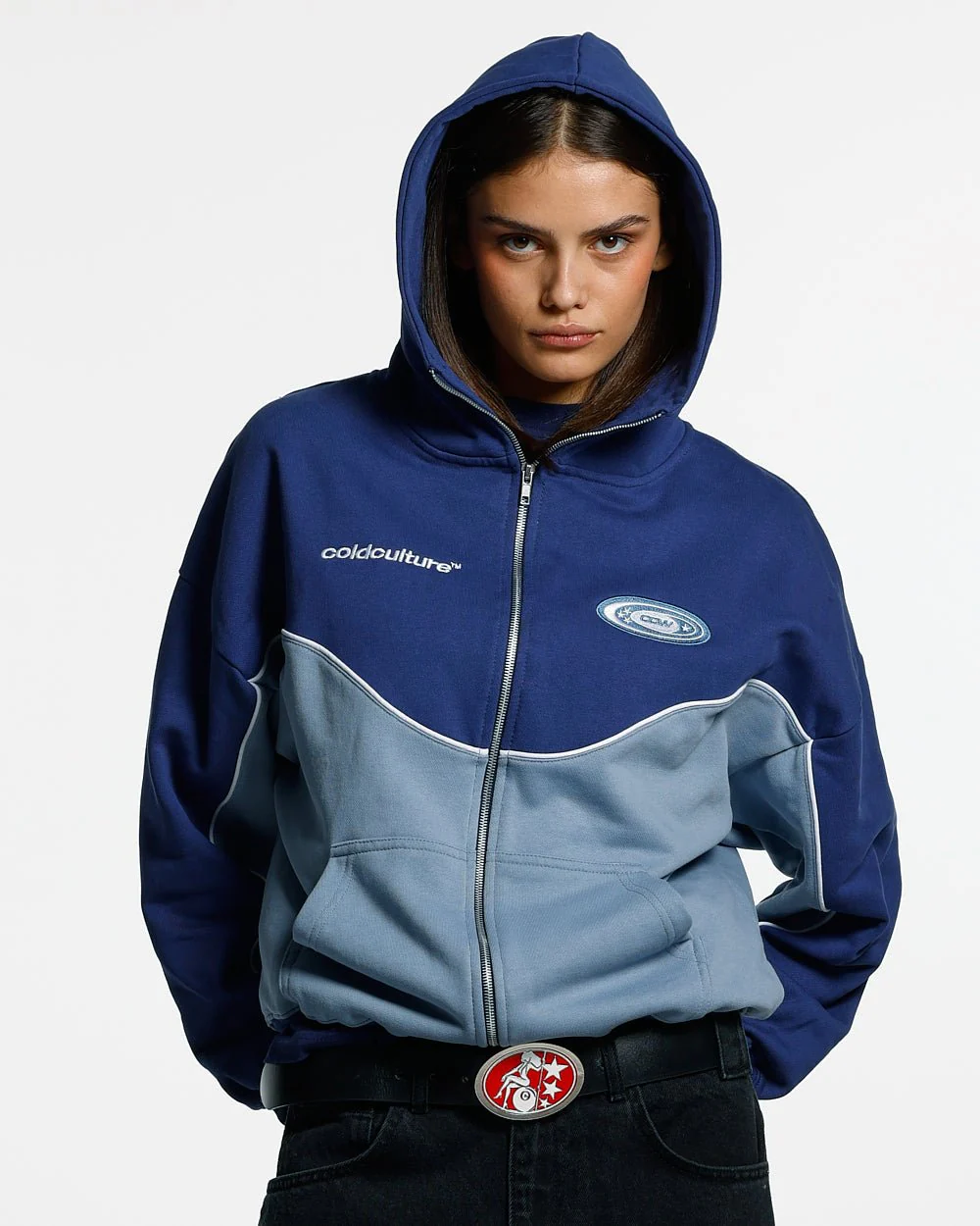 NO RISK ZIP HOODIE BLUE SCALE - Image 5