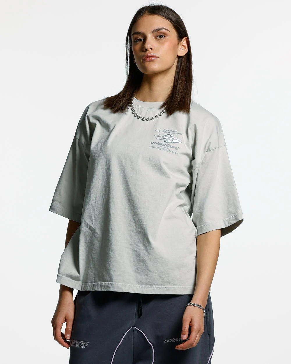 SPARKLY TEE LIGHT GREY - Image 6