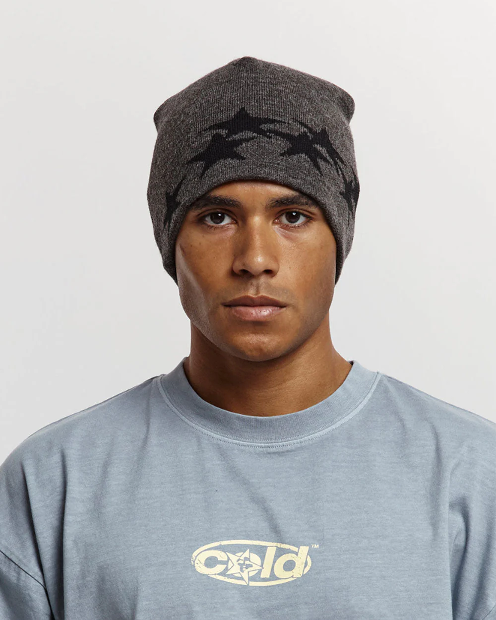 STARS BEANIE GREY - Image 3
