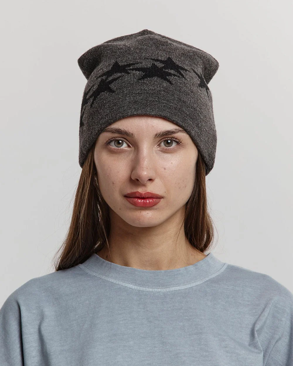 STARS BEANIE GREY - Image 4