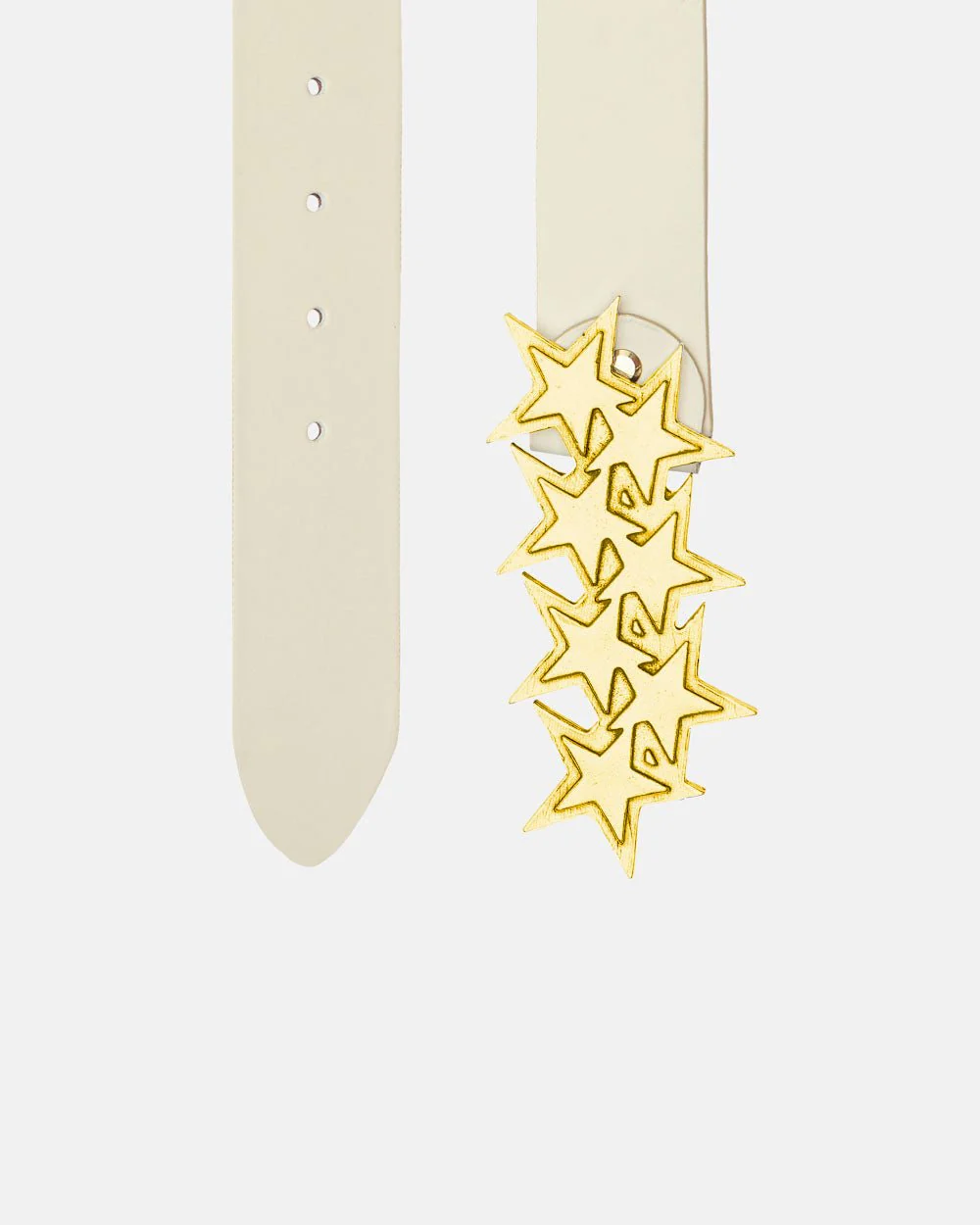 STARS LEATHER BELT CREAM - Image 3