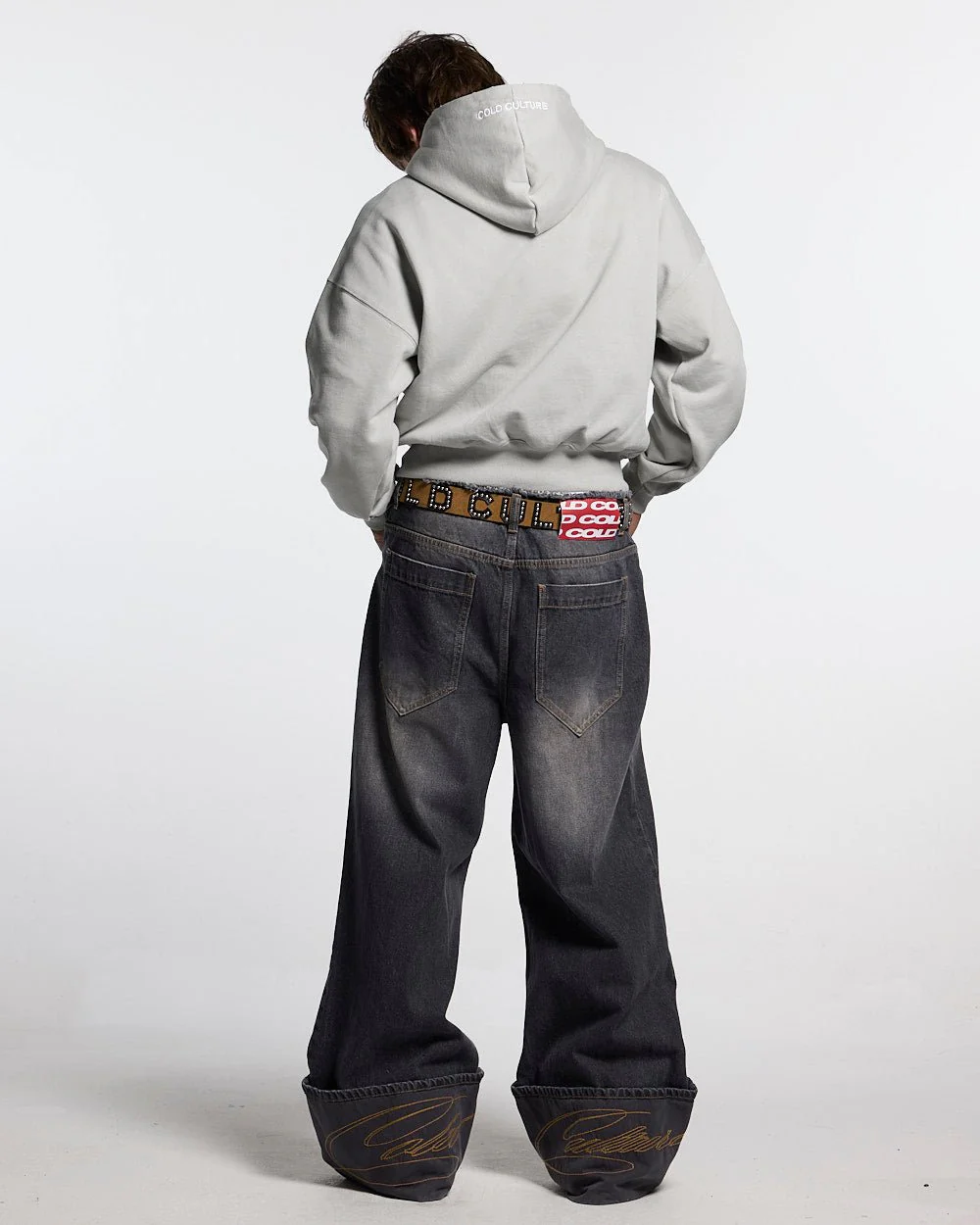 STARS HOODIE PALE GREY - Image 4