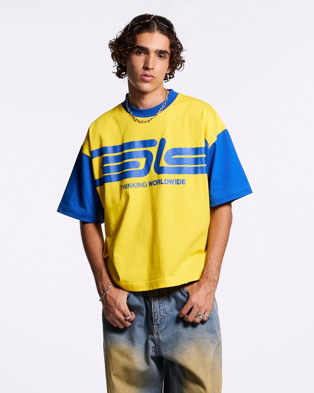TEEN SPIRIT ERA TEE YELLOW AND BLUE - Image 3